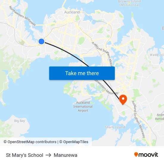 St Mary's School to Manurewa map