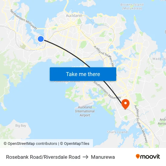 Rosebank Road/Riversdale Road to Manurewa map