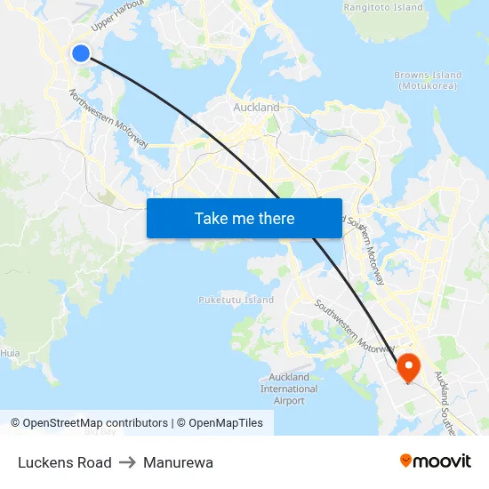 Luckens Road to Manurewa map