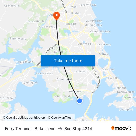 Ferry Terminal - Birkenhead to Bus Stop 4214 map