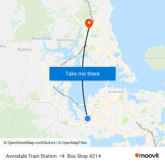 Avondale Train Station to Bus Stop 4214 map