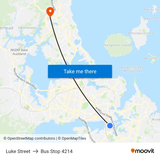Luke Street to Bus Stop 4214 map
