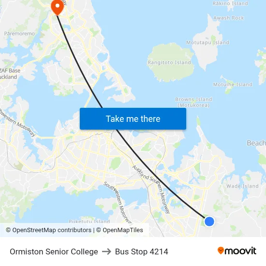Ormiston Senior College to Bus Stop 4214 map