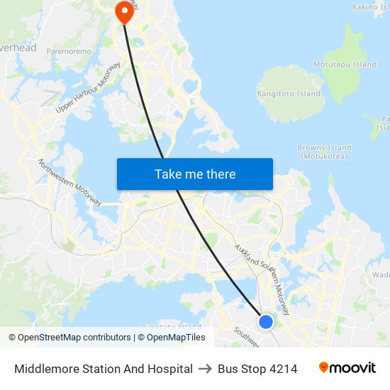 Middlemore Station And Hospital to Bus Stop 4214 map