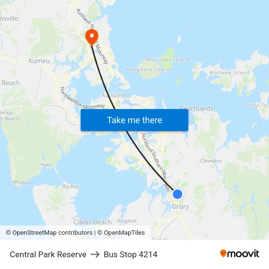 Central Park Reserve to Bus Stop 4214 map