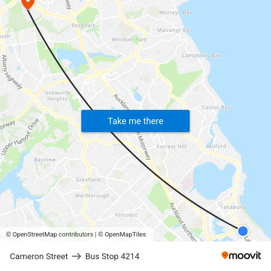 Cameron Street to Bus Stop 4214 map