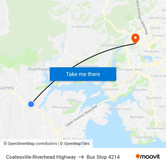 Coatesville-Riverhead Highway to Bus Stop 4214 map