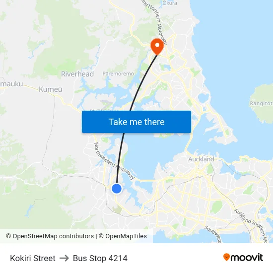 Kokiri Street to Bus Stop 4214 map