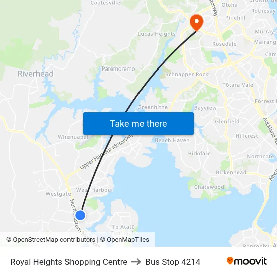 Royal Heights Shopping Centre to Bus Stop 4214 map