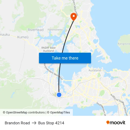Brandon Road to Bus Stop 4214 map