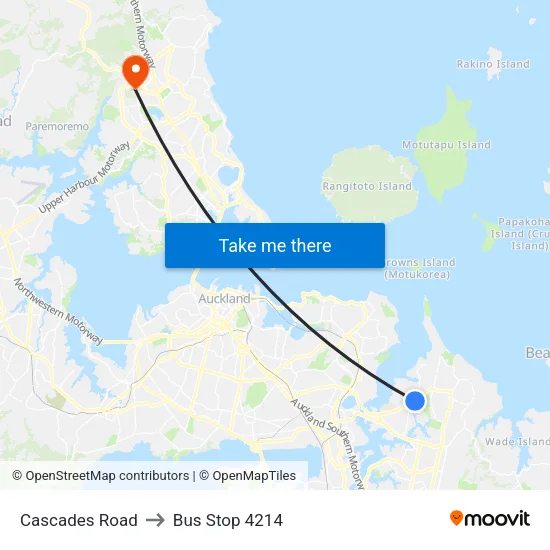 Cascades Road to Bus Stop 4214 map