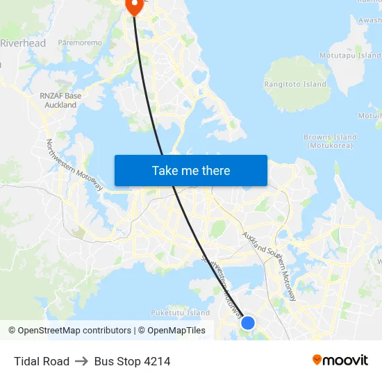 Tidal Road to Bus Stop 4214 map