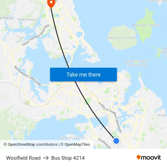 Woolfield Road to Bus Stop 4214 map