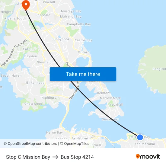 Stop C Mission Bay to Bus Stop 4214 map