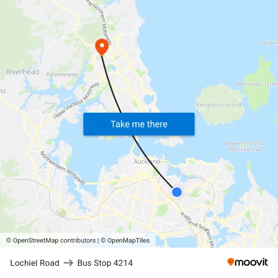 Lochiel Road to Bus Stop 4214 map