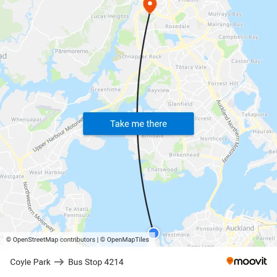 Coyle Park to Bus Stop 4214 map