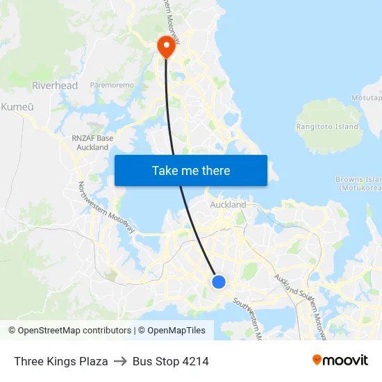Three Kings Plaza to Bus Stop 4214 map
