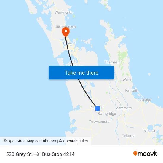 528 Grey St, Hamilton to Bus Stop 4214 map