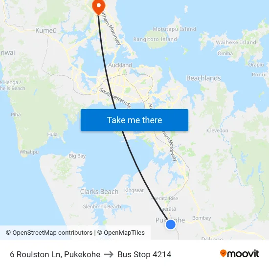 6 Roulston Ln, Pukekohe to Bus Stop 4214 map