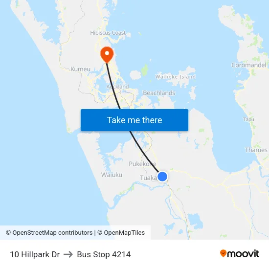 10 Hillpark Dr, Pokeno to Bus Stop 4214 map