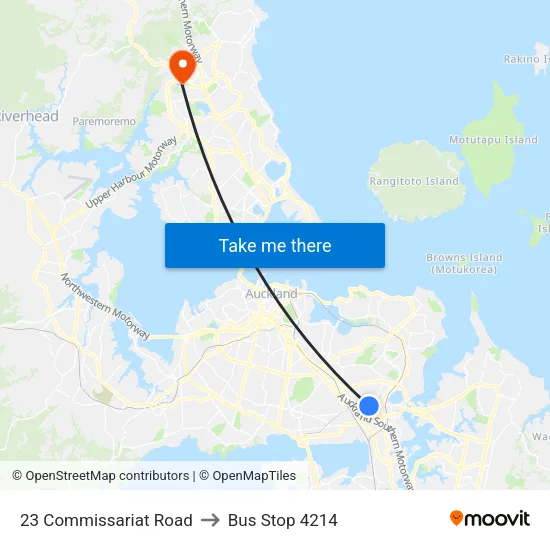 23 Commissariat Road to Bus Stop 4214 map