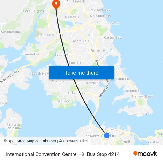 International Convention Centre to Bus Stop 4214 map
