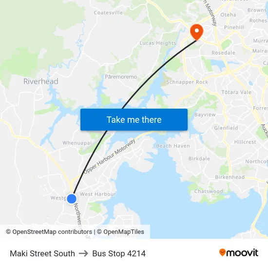 Maki Street South to Bus Stop 4214 map