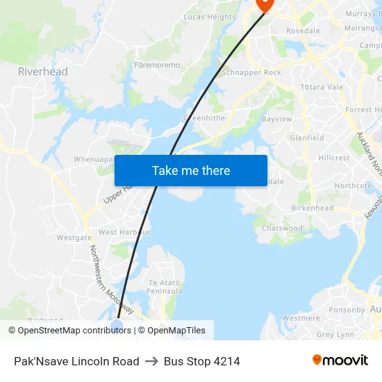 Pak'Nsave Lincoln Road to Bus Stop 4214 map