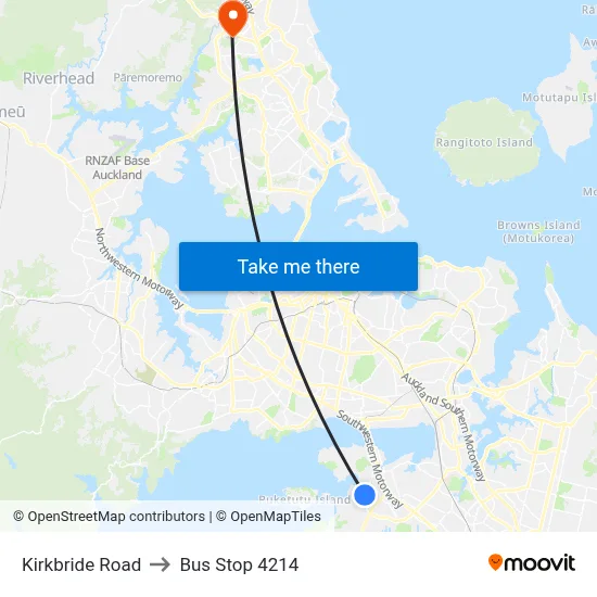 Kirkbride Road to Bus Stop 4214 map