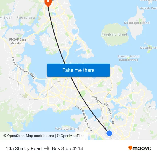 145 Shirley Road to Bus Stop 4214 map