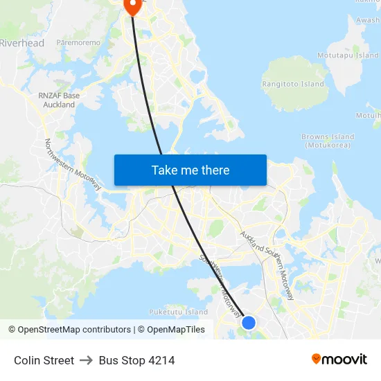 Colin Street to Bus Stop 4214 map
