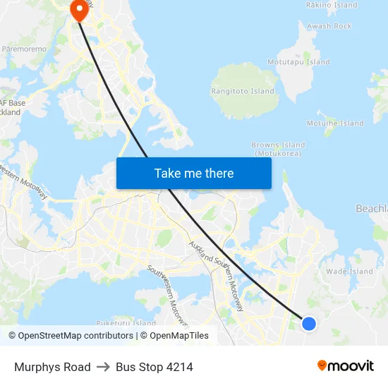 Murphys Road to Bus Stop 4214 map