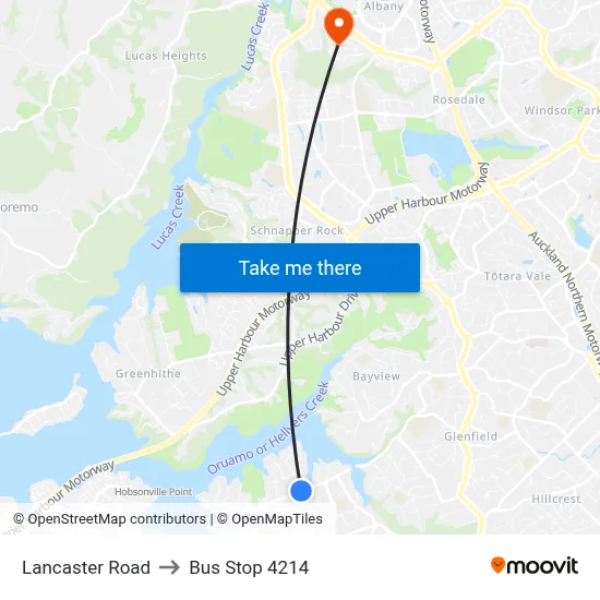 Lancaster Road to Bus Stop 4214 map