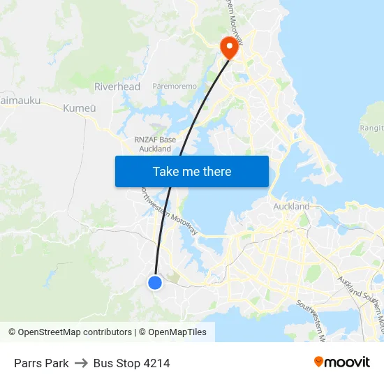 Parrs Park to Bus Stop 4214 map