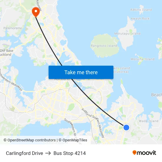 Carlingford Drive to Bus Stop 4214 map
