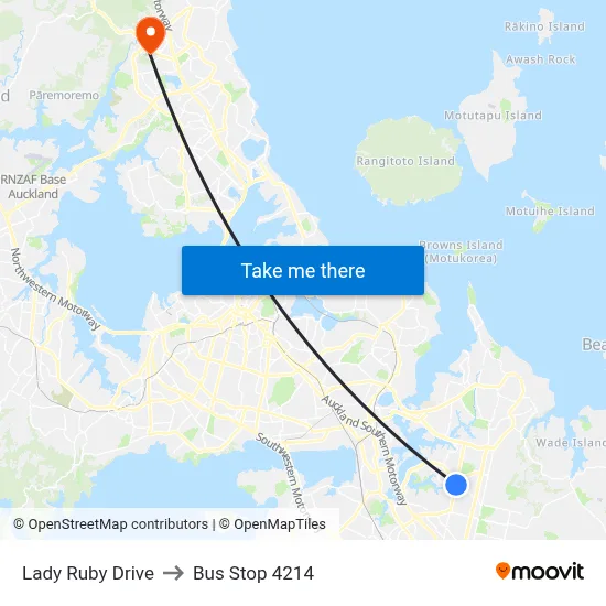 Lady Ruby Drive to Bus Stop 4214 map