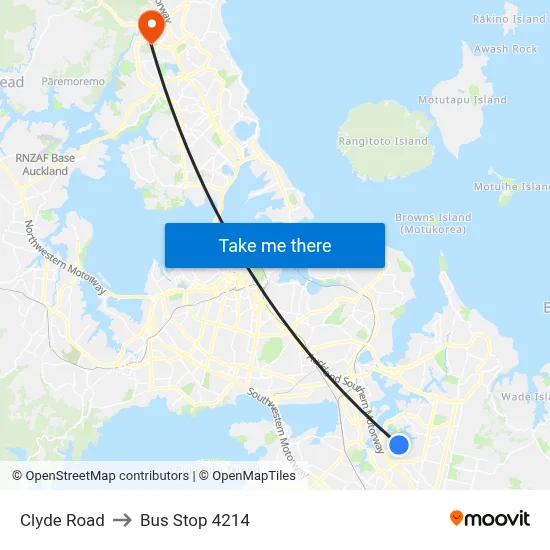Clyde Road to Bus Stop 4214 map