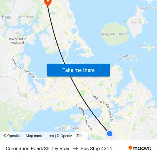 Coronation Road/Shirley Road to Bus Stop 4214 map