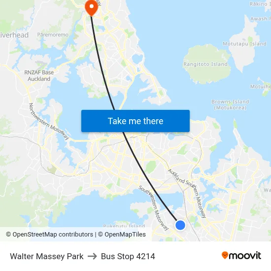 Walter Massey Park to Bus Stop 4214 map