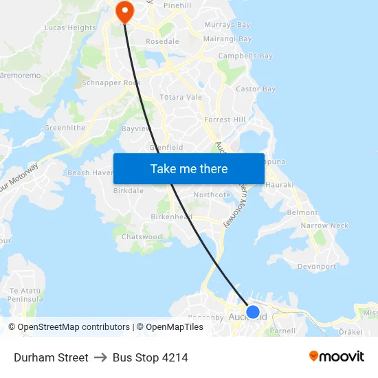 Durham Street to Bus Stop 4214 map