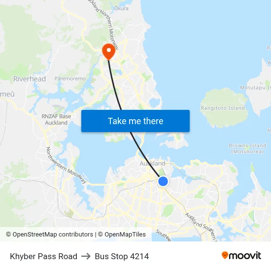 Khyber Pass Road to Bus Stop 4214 map