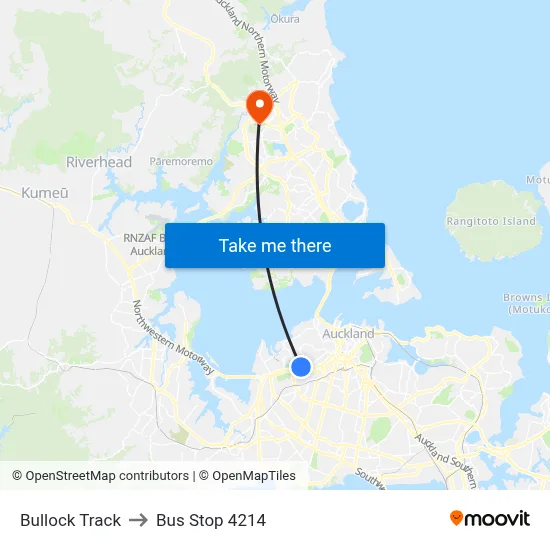 Bullock Track to Bus Stop 4214 map