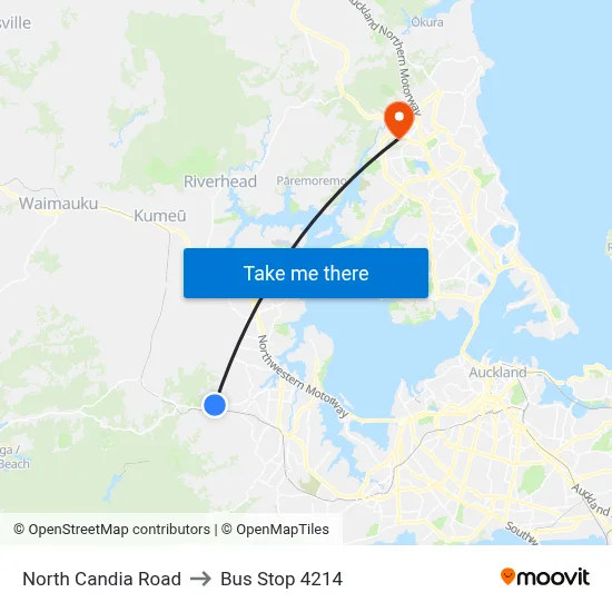 North Candia Road to Bus Stop 4214 map