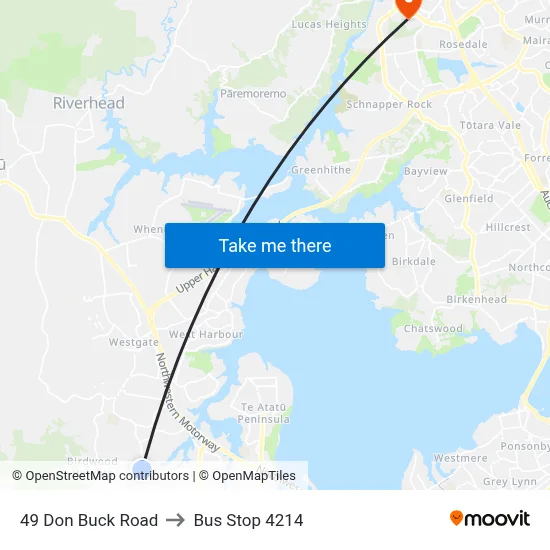 49 Don Buck Road to Bus Stop 4214 map