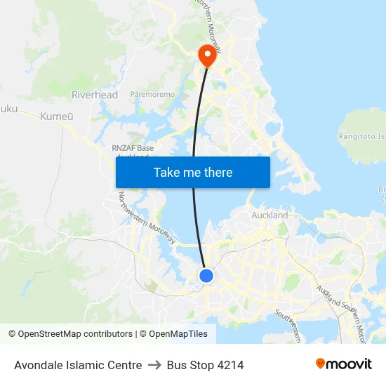 Avondale Islamic Centre to Bus Stop 4214 map