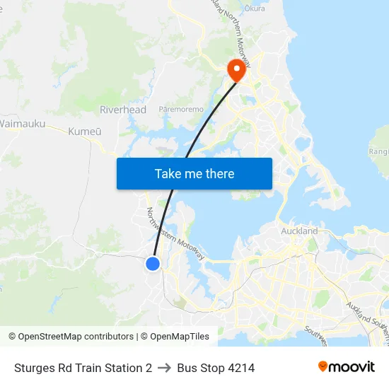 Sturges Rd Train Station 2 to Bus Stop 4214 map