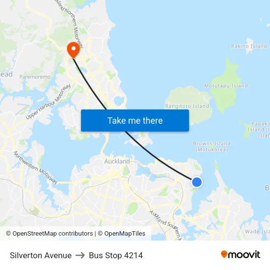 Silverton Avenue to Bus Stop 4214 map