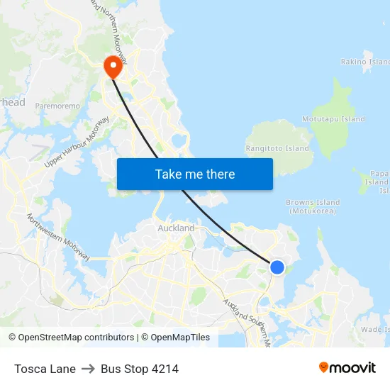 Tosca Lane to Bus Stop 4214 map