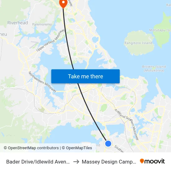 Bader Drive/Idlewild Avenue to Massey Design Campus map