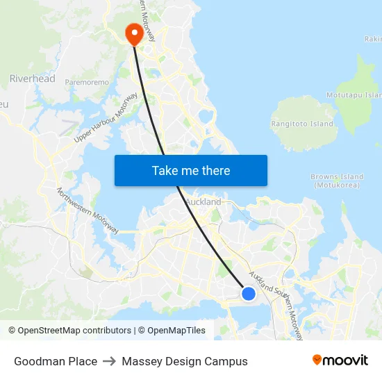 Goodman Place to Massey Design Campus map